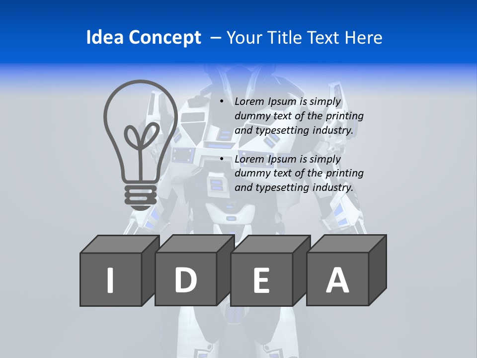 Robot Battle Illustration PowerPoint Template