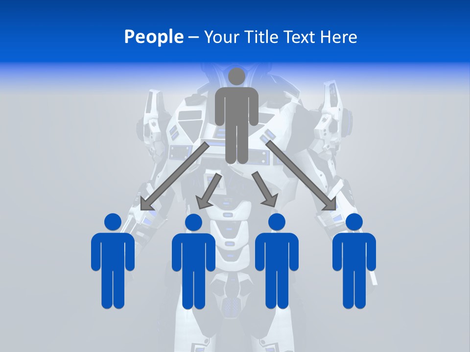 Robot Battle Illustration PowerPoint Template