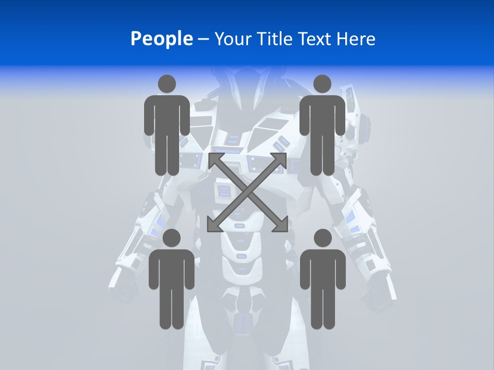 Robot Battle Illustration PowerPoint Template