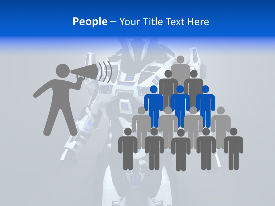 Robot Battle Illustration PowerPoint Template