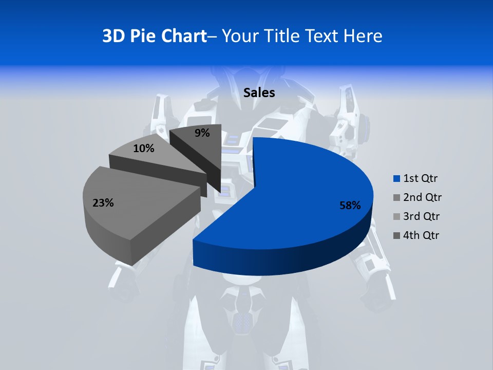 Robot Battle Illustration PowerPoint Template
