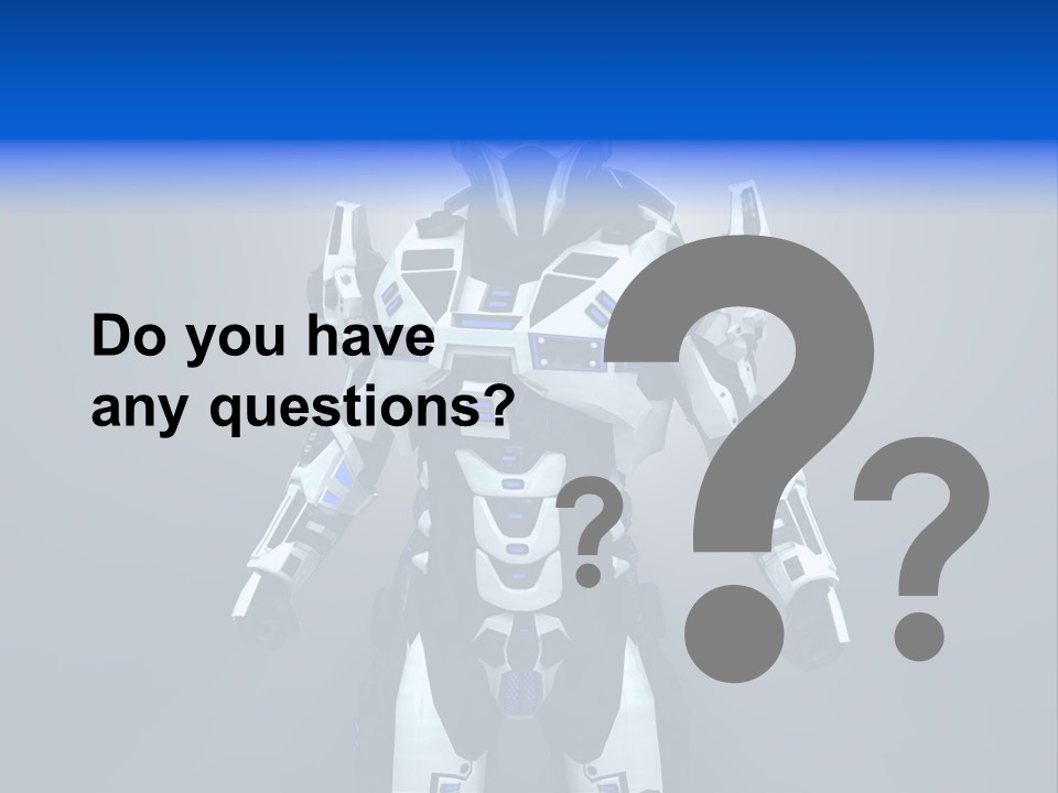 Robot Battle Illustration PowerPoint Template