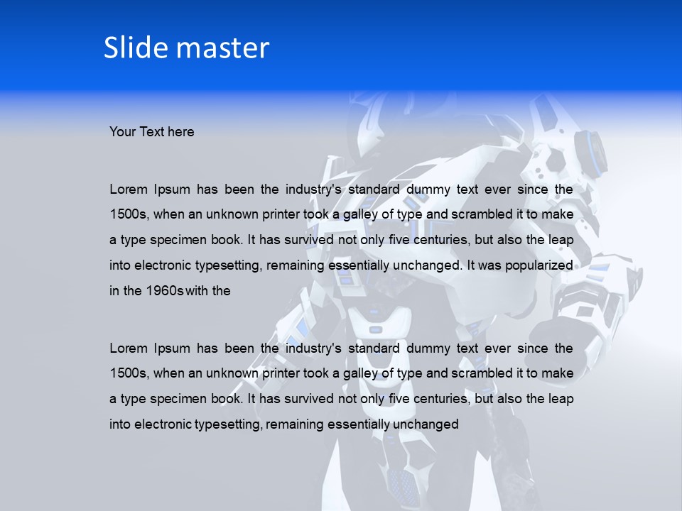 Cyborg Sci Fi Robot PowerPoint Template