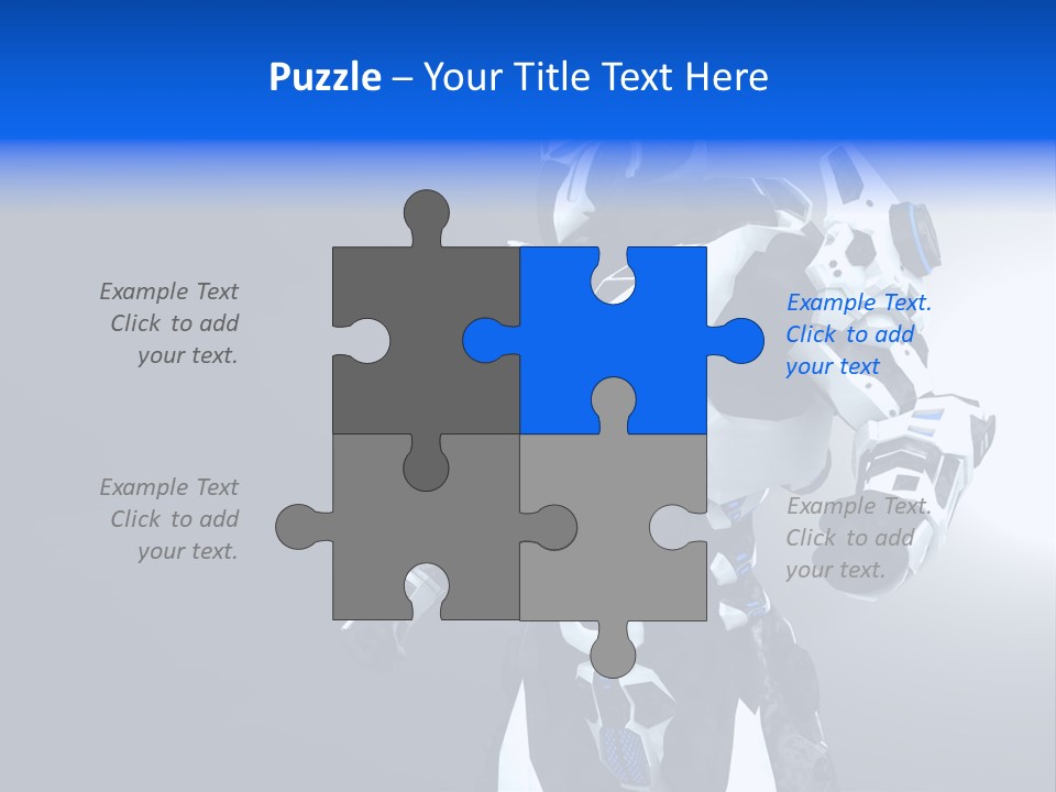 Cyborg Sci Fi Robot PowerPoint Template