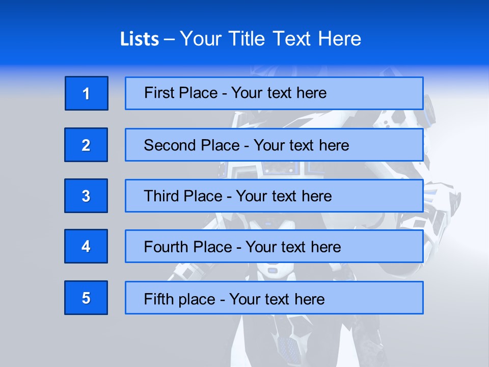 Cyborg Sci Fi Robot PowerPoint Template
