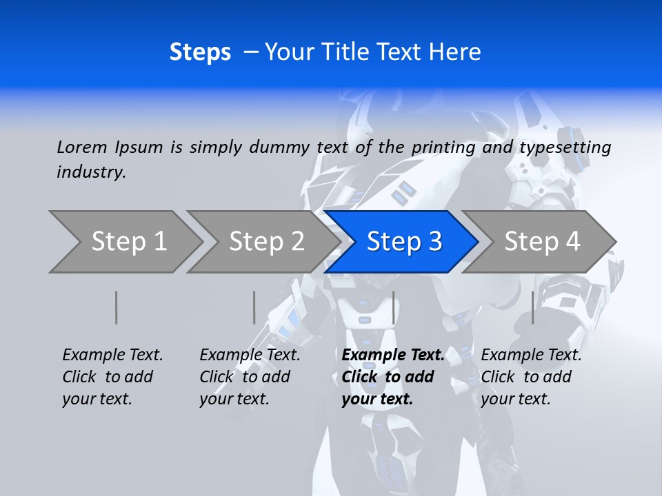Cyborg Sci Fi Robot PowerPoint Template