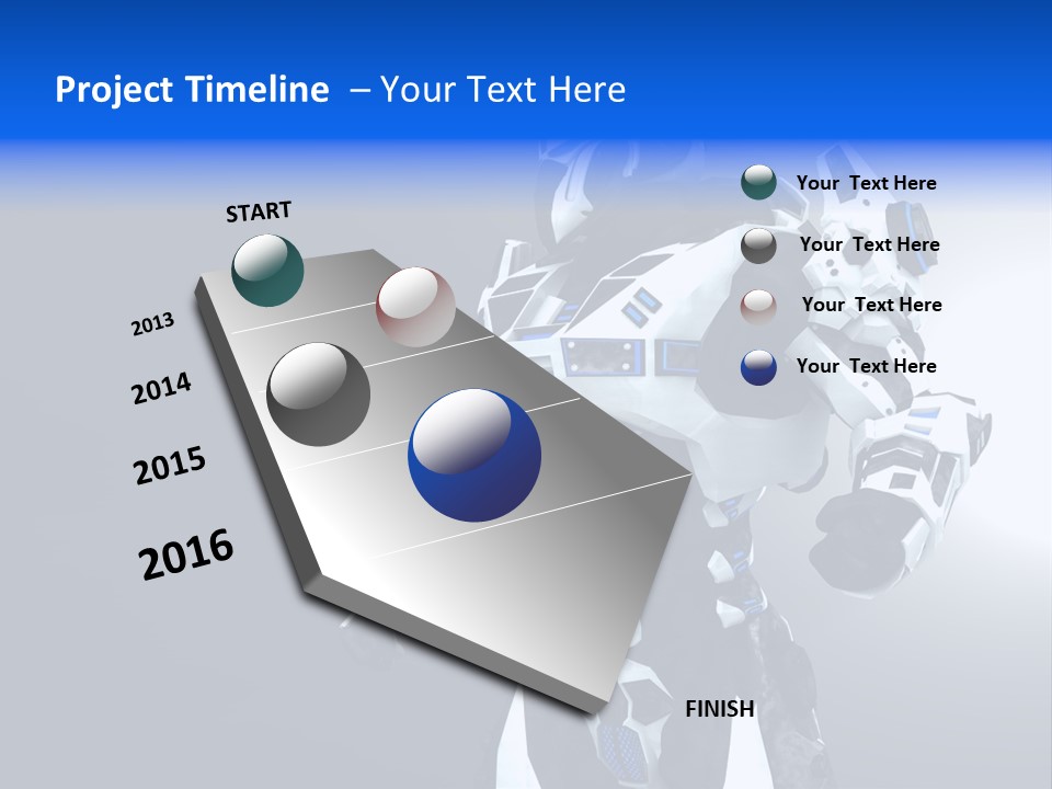 Cyborg Sci Fi Robot PowerPoint Template