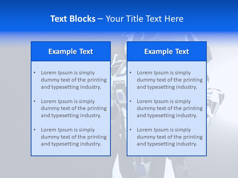 Cyborg Sci Fi Robot PowerPoint Template