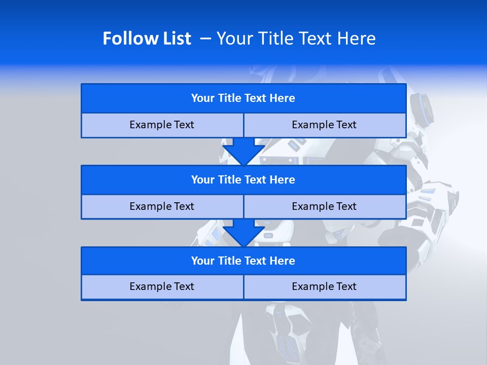 Cyborg Sci Fi Robot PowerPoint Template
