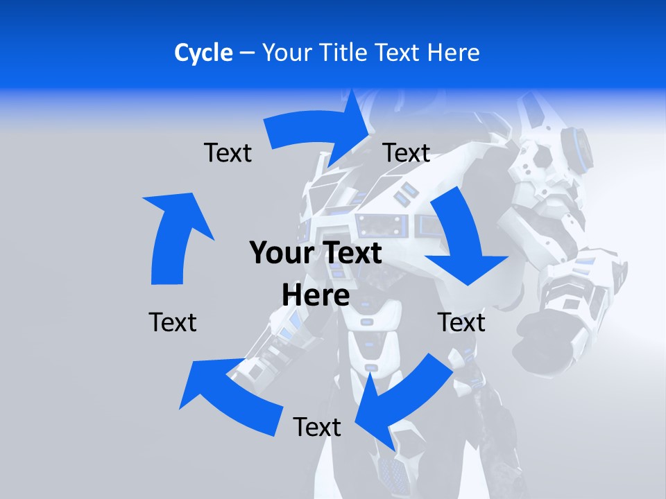 Cyborg Sci Fi Robot PowerPoint Template