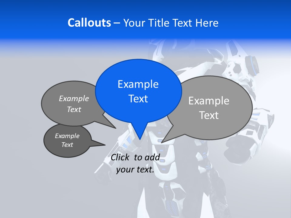 Cyborg Sci Fi Robot PowerPoint Template