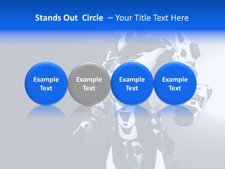 Cyborg Sci Fi Robot PowerPoint Template