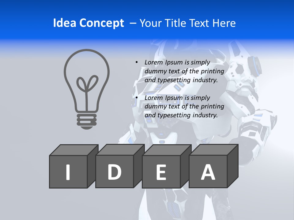 Cyborg Sci Fi Robot PowerPoint Template