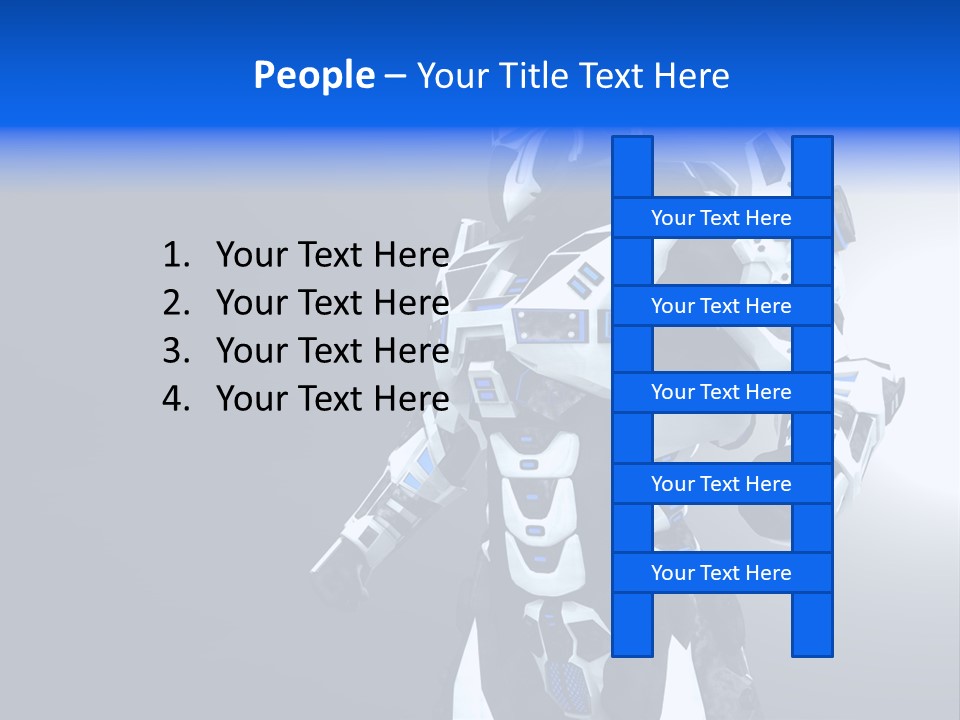 Cyborg Sci Fi Robot PowerPoint Template