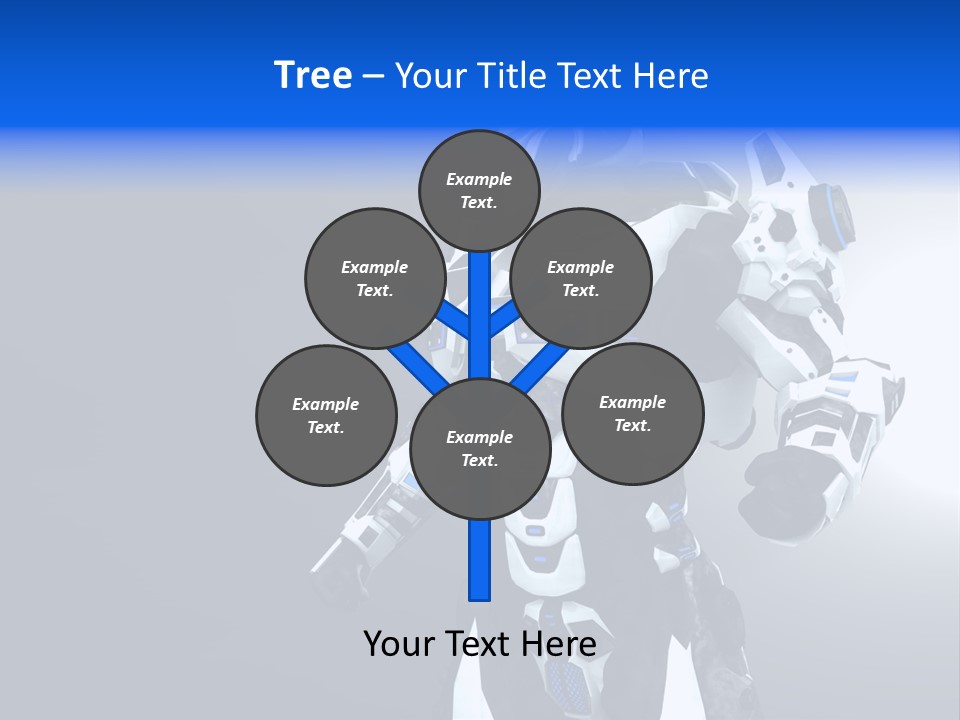 Cyborg Sci Fi Robot PowerPoint Template