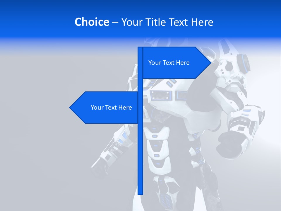 Cyborg Sci Fi Robot PowerPoint Template