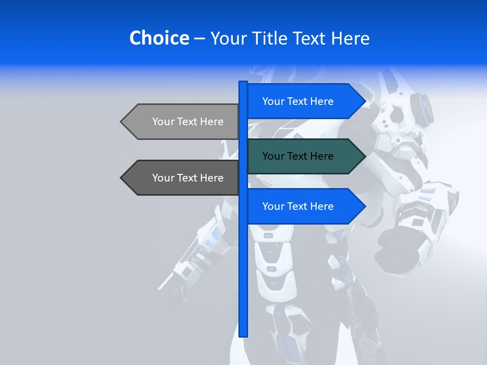 Cyborg Sci Fi Robot PowerPoint Template