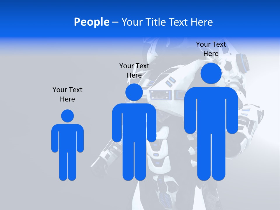 Cyborg Sci Fi Robot PowerPoint Template