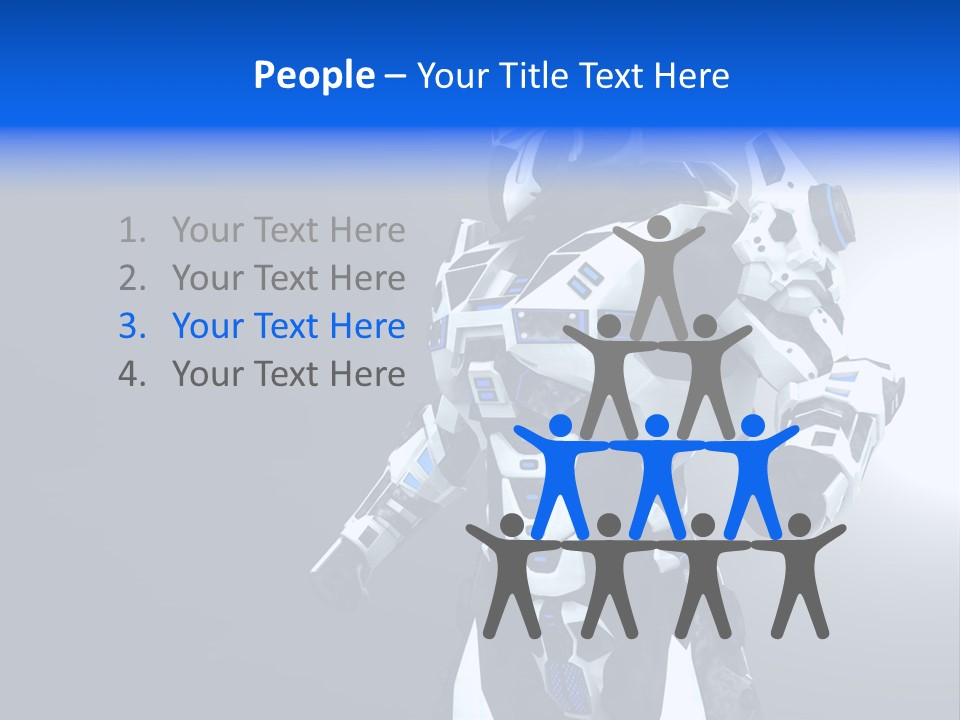 Cyborg Sci Fi Robot PowerPoint Template