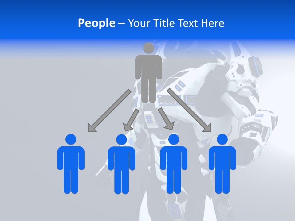 Cyborg Sci Fi Robot PowerPoint Template