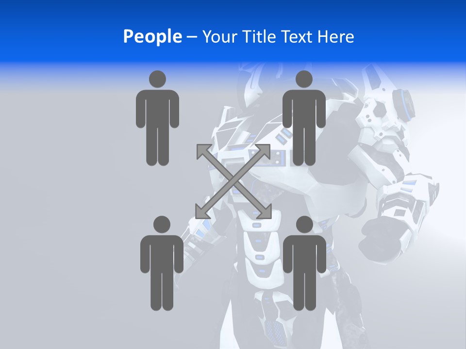 Cyborg Sci Fi Robot PowerPoint Template