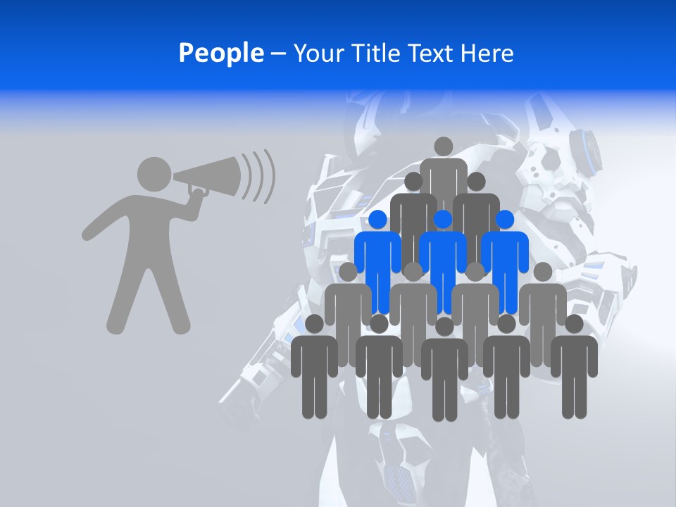 Cyborg Sci Fi Robot PowerPoint Template