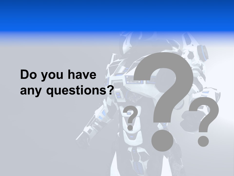 Cyborg Sci Fi Robot PowerPoint Template