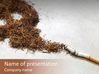 Tobacco Gold Burnt PowerPoint Template