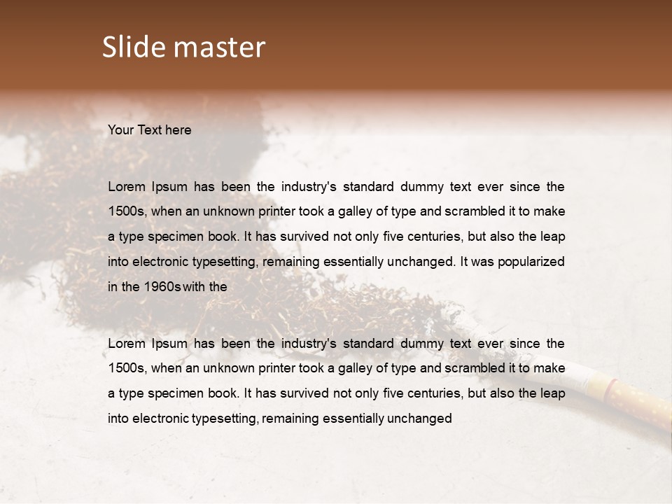 Tobacco Gold Burnt PowerPoint Template