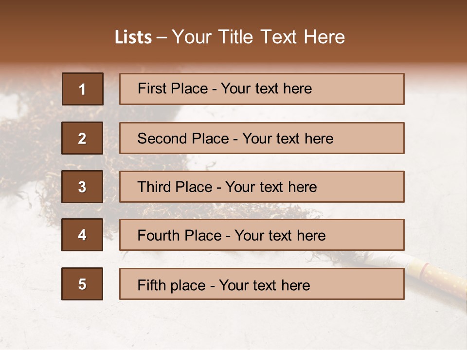 Tobacco Gold Burnt PowerPoint Template