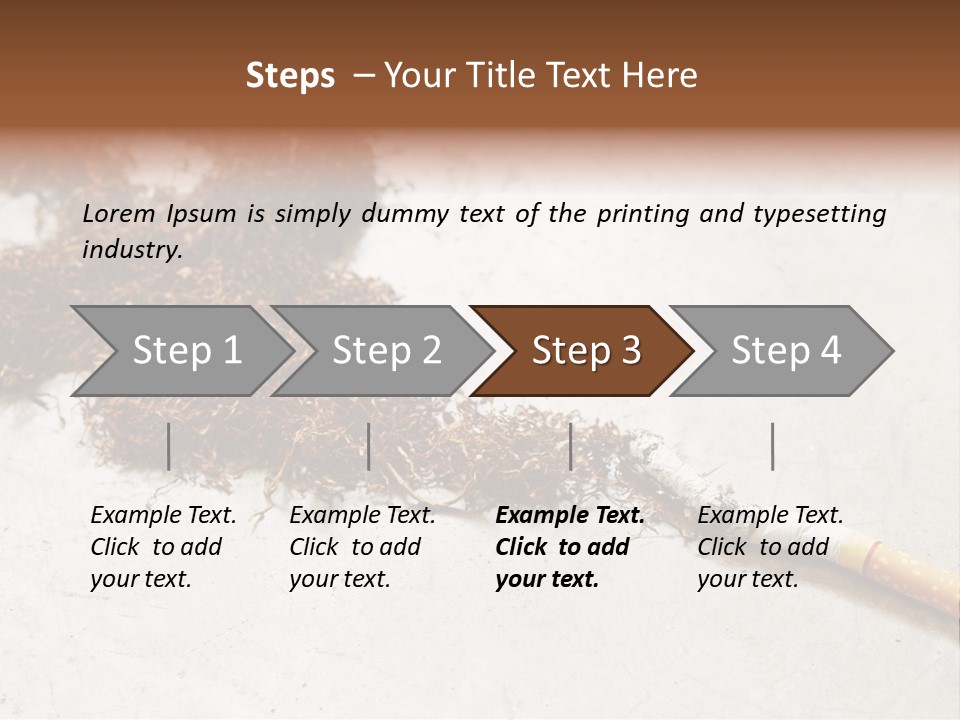 Tobacco Gold Burnt PowerPoint Template