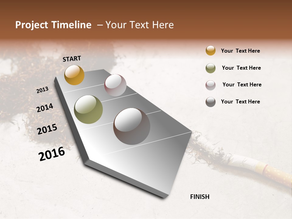 Tobacco Gold Burnt PowerPoint Template