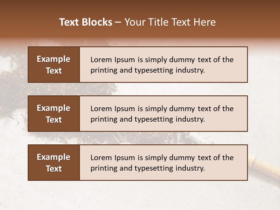 Tobacco Gold Burnt PowerPoint Template