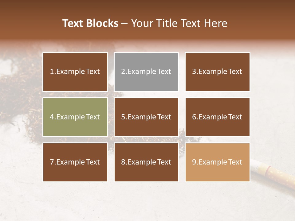 Tobacco Gold Burnt PowerPoint Template