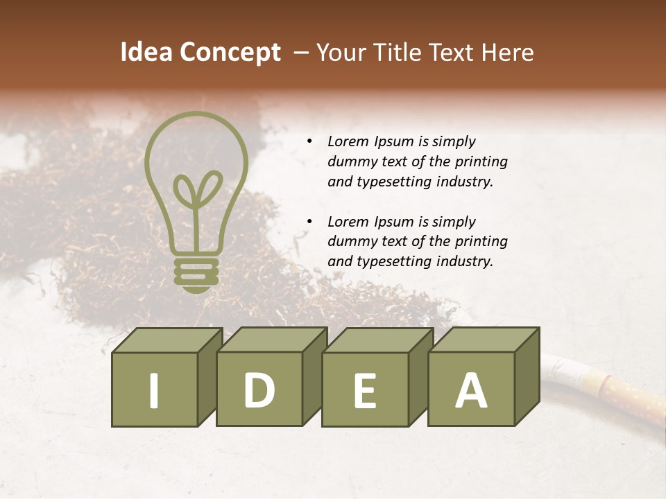 Tobacco Gold Burnt PowerPoint Template