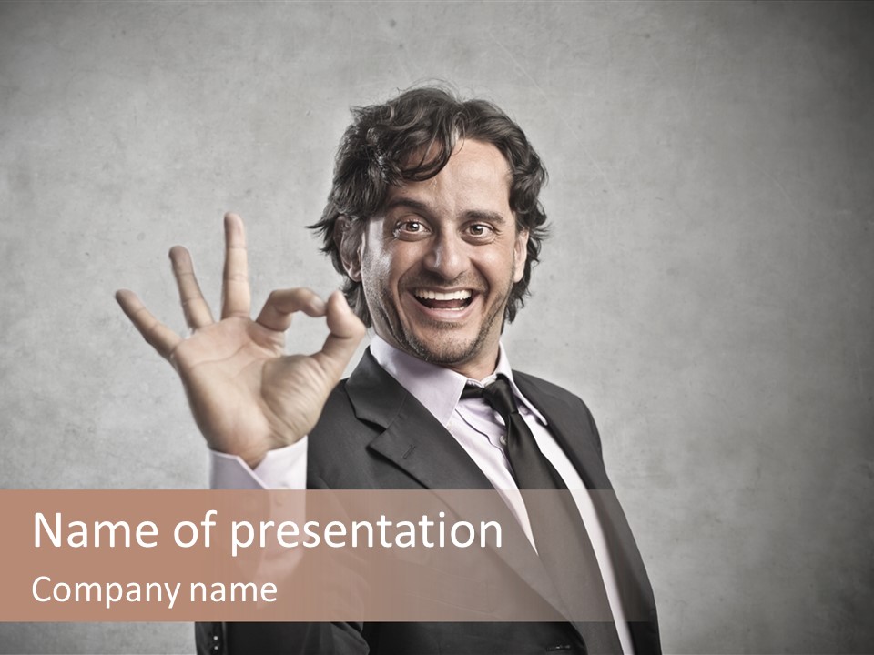 Concept Young Businessman PowerPoint Template