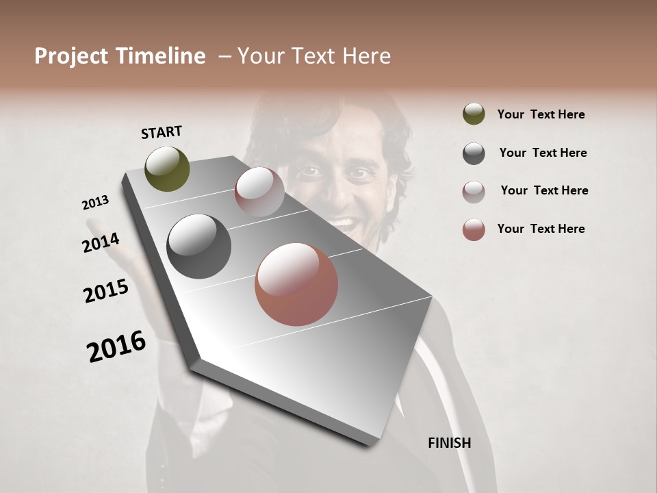 Concept Young Businessman PowerPoint Template