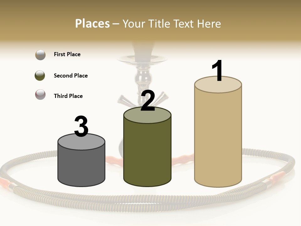 White Ornament Coal PowerPoint Template