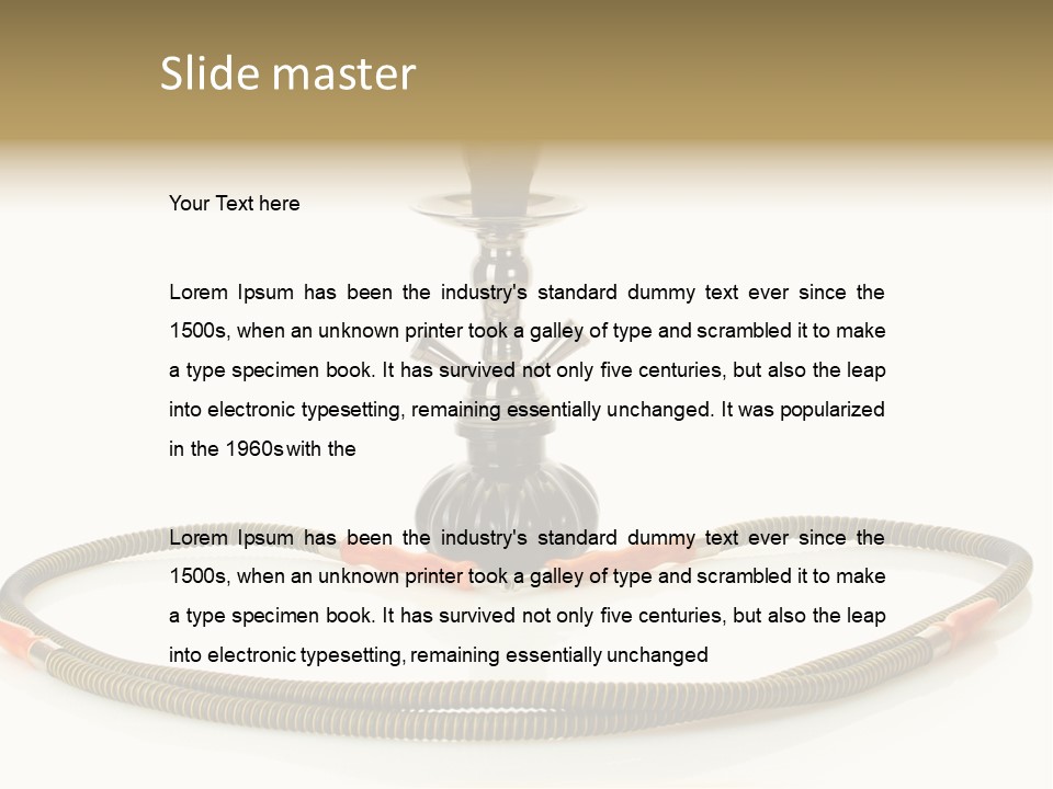 White Ornament Coal PowerPoint Template