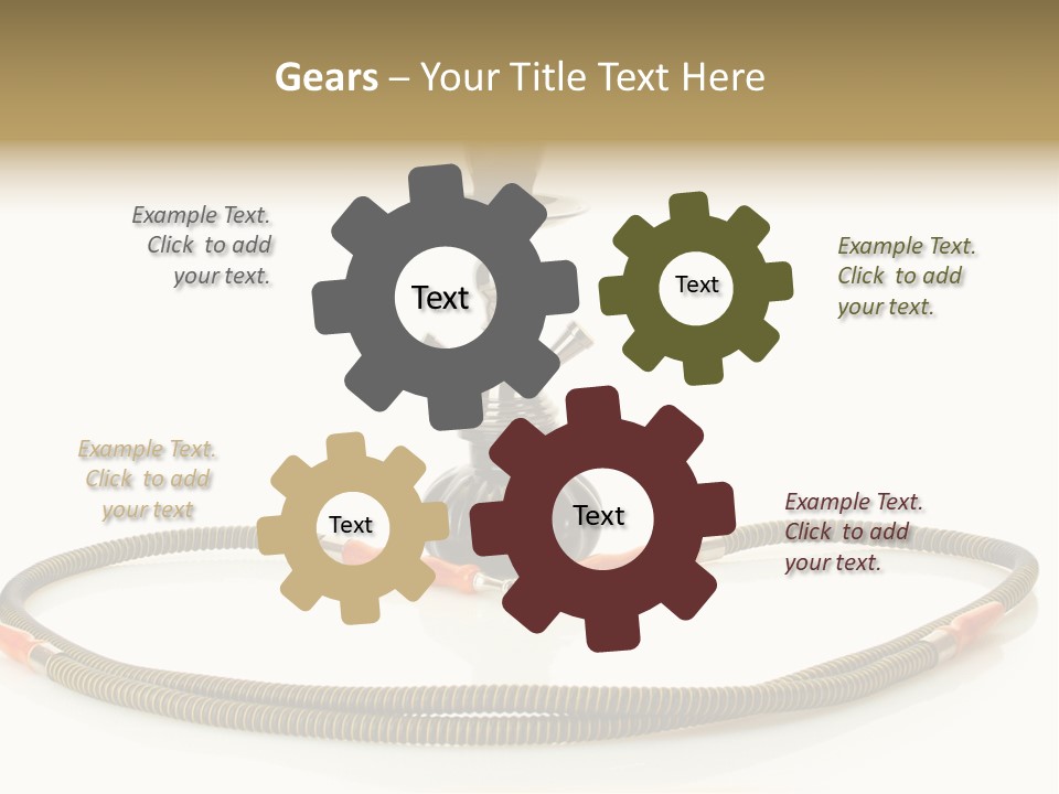 White Ornament Coal PowerPoint Template