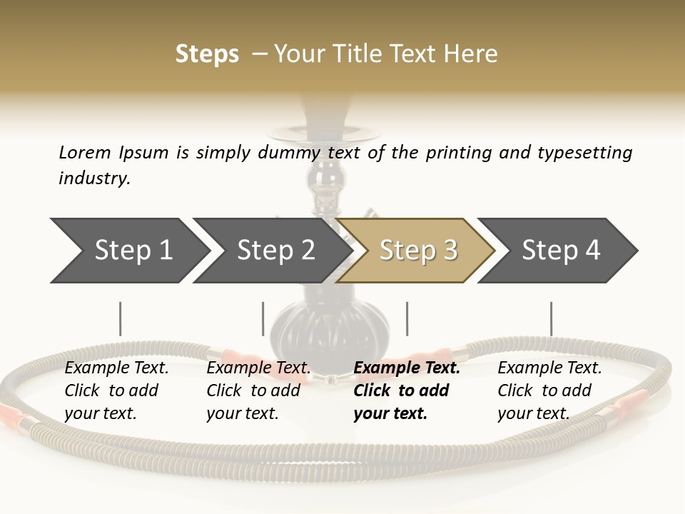 White Ornament Coal PowerPoint Template