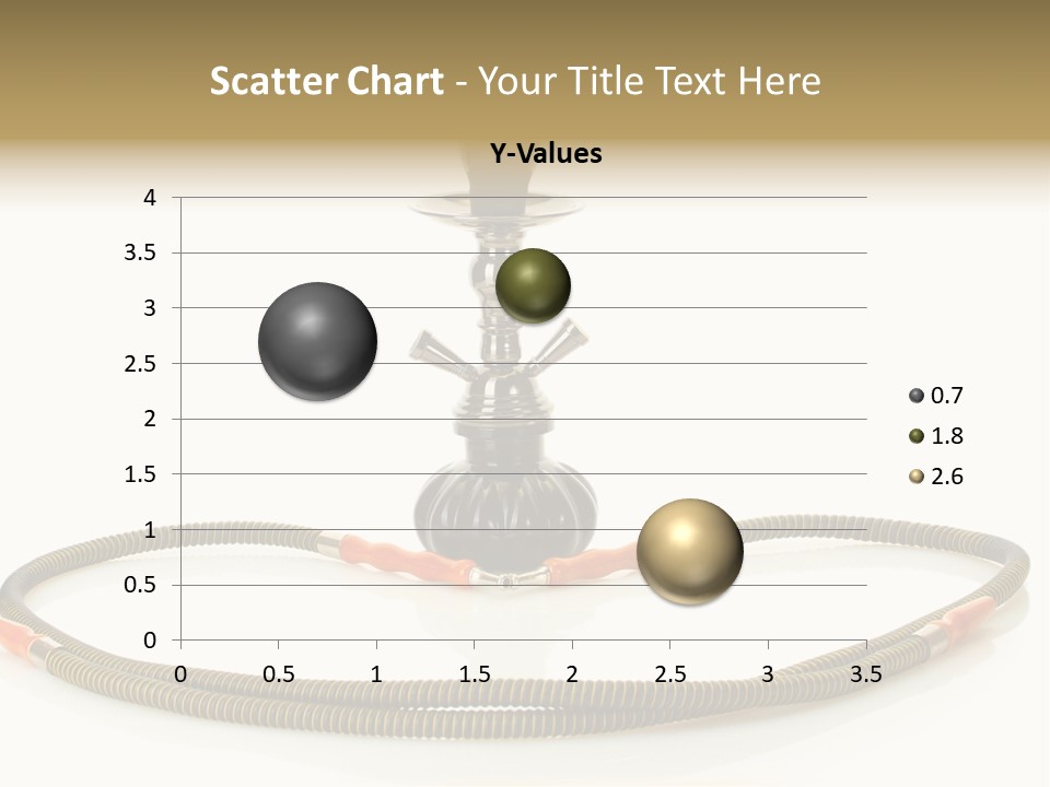 White Ornament Coal PowerPoint Template