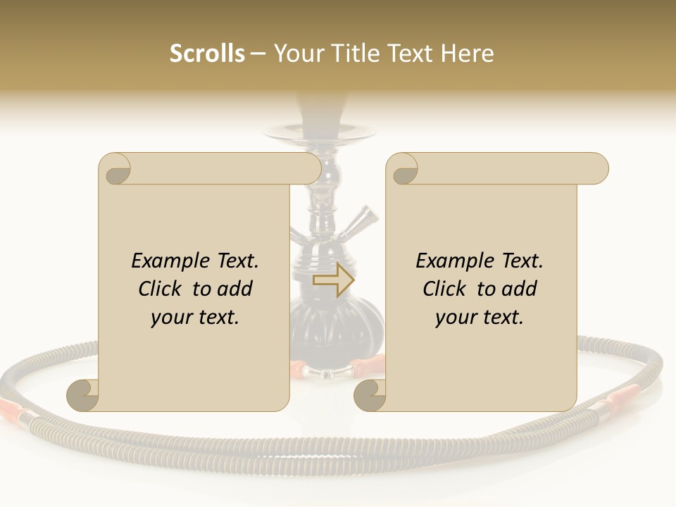 White Ornament Coal PowerPoint Template