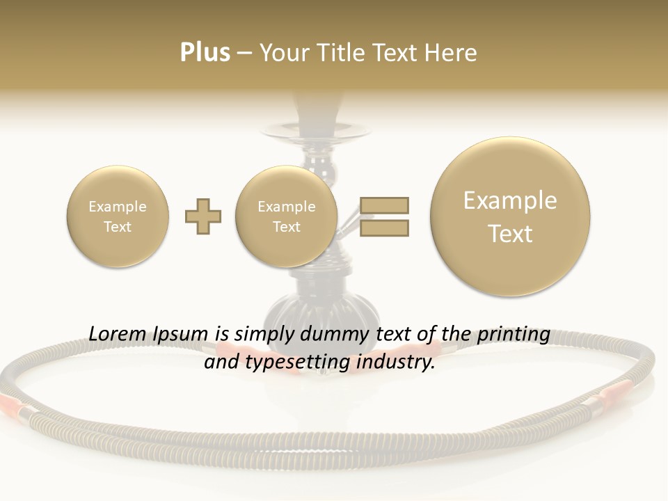 White Ornament Coal PowerPoint Template