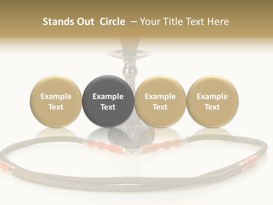 White Ornament Coal PowerPoint Template