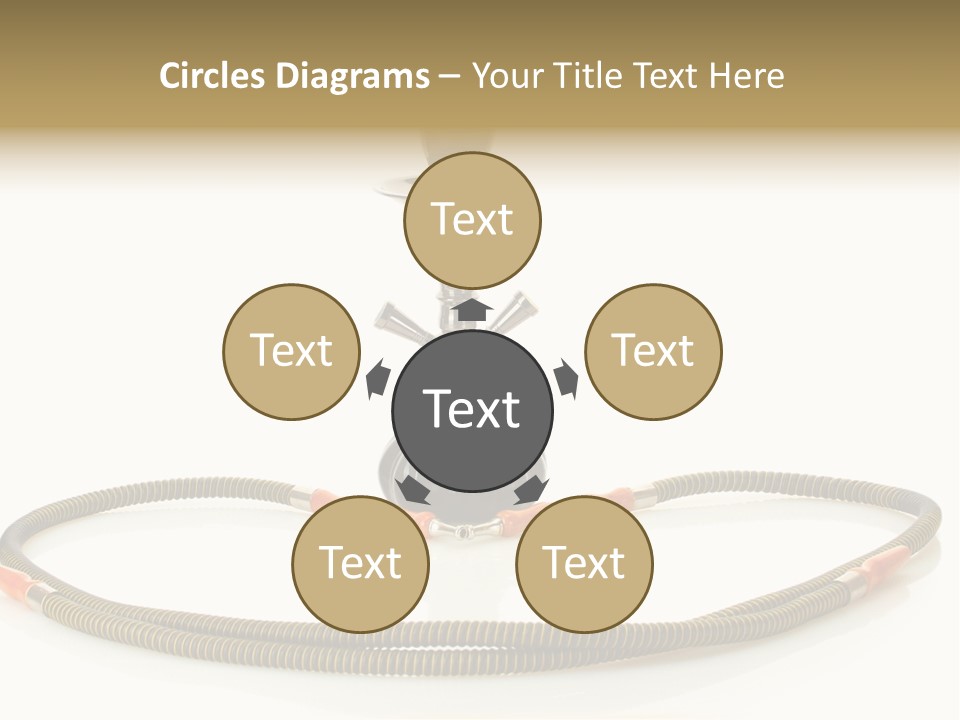 White Ornament Coal PowerPoint Template