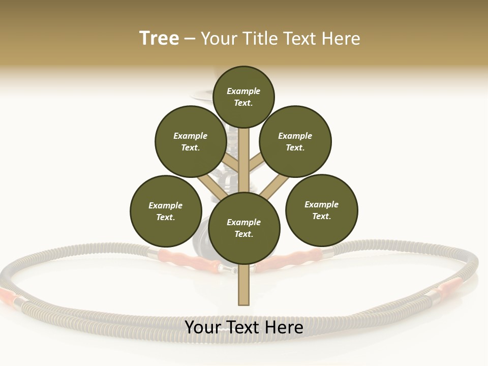 White Ornament Coal PowerPoint Template