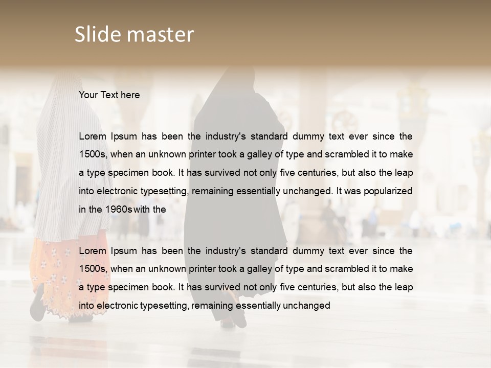 Pray Arab Omra PowerPoint Template