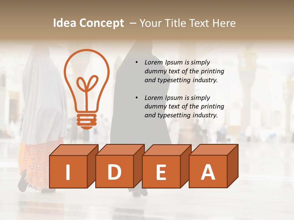 Pray Arab Omra PowerPoint Template