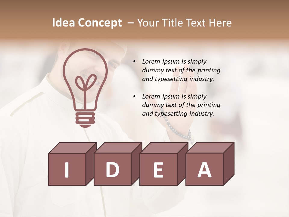 Portrait Mekah Face PowerPoint Template